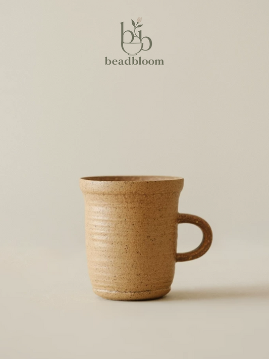 Caramel Oat Rim-Flow Stoneware Cup