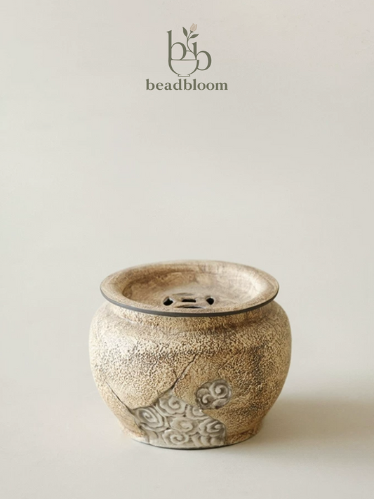 Old Rock Clay Silver-Rim Tea Wash Bowl