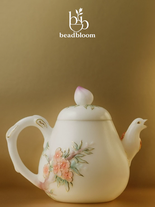 Ever Fortune White Jade Porcelain Teapot