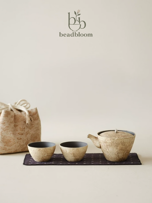 Rock Clay Duo Teapot & Cups Set