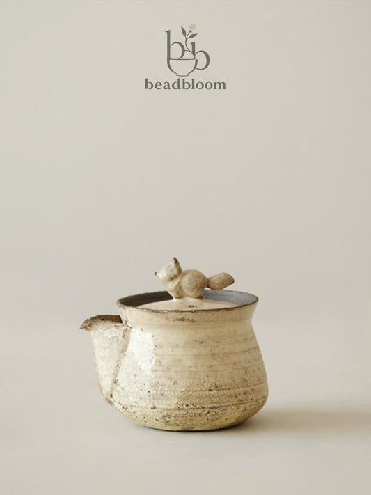 Wabi Sabi Quiet Squirrel Bloom Teapot